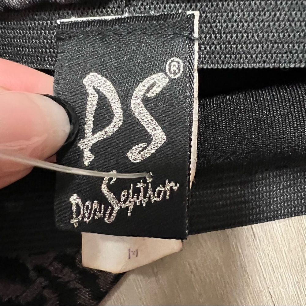 NWT vintage black gray animal print midi skirt sz M. Extra stretchy and sexy - Picture 6 of 9